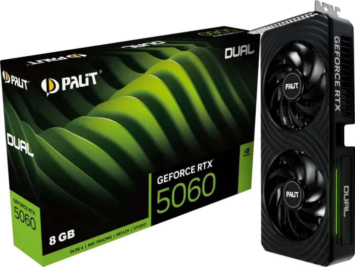 Palit GeForce RTX 5060 Dual, 8GB GDDR7, HDMI, 3x DP