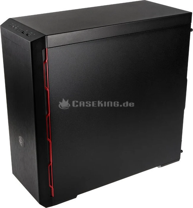 Cooler Master MasterBox MB600L schwarz/rot, Acrylfenster, mit 5.25" Schacht