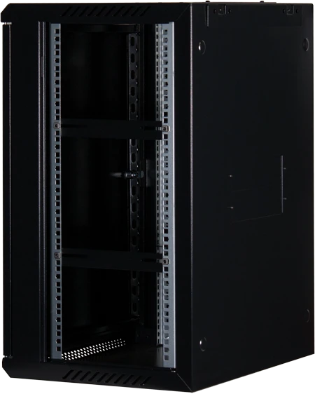 Rockstable 19" Wandschrank 15HE, Stahltür, IP2X, schwarz, 440mm tief