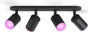Philips Hue White and Color Ambiance Fugato Spot 4-flammig schwarz