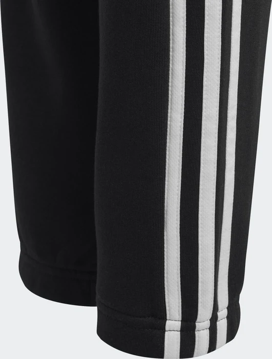 adidas Essentials 3-Streifen Fleece Trainingshose lang schwarz/weiß (Junior)