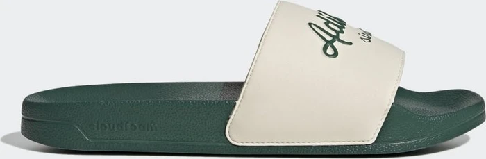 adidas Shower Adilette wonder white/collegiate green