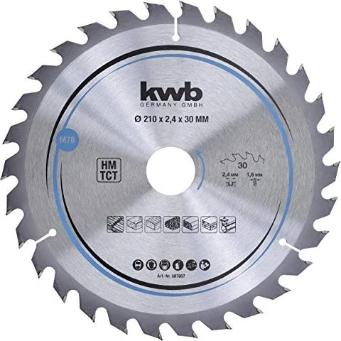 kwb M78 HM Kreissägeblatt 30Z, 210x1.4x30mm, 1 Stück