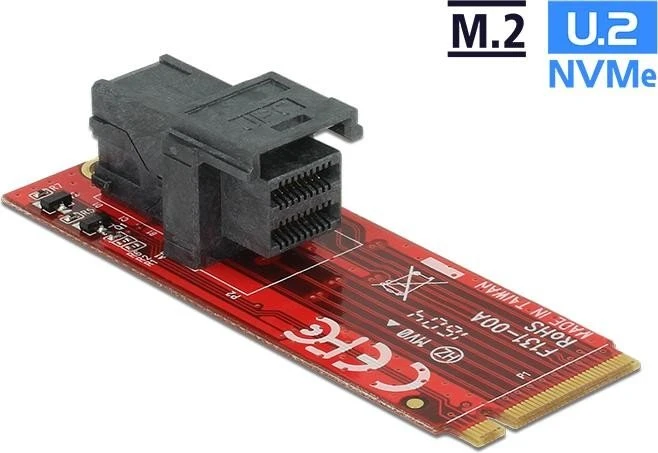 DeLOCK M.2 PCIe -> U.2 miniSAS HD