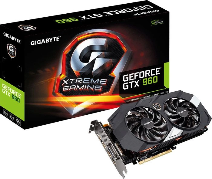 GIGABYTE GeForce GTX 960 Xtreme Gaming, 4GB GDDR5, DVI, HDMI, 3x DP