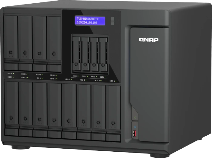 QNAP QuTS hero TVS-AIh1688ATX-U9-48G, 48GB RAM ECC, 2x RJ-45 10GBase-T, 2x RJ-45 2.5GBase-T
