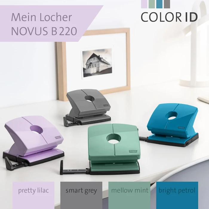 Novus B 220 Color ID 2.0 Bürolocher, Pretty Lilac