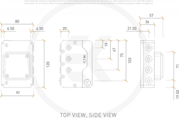 EK Water Blocks Quantum Line EK-Quantum Kinetic FLT 80 DDC PWM D-RGB, Acryl, mit Pumpe
