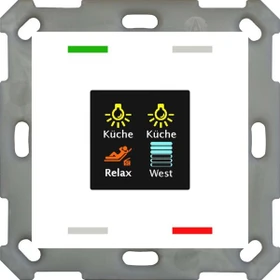MDT Taster Smart 55 4-fach mit Farbdisplay Reinweiß glänzend