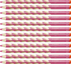 STABILO EASYcolors Buntstift rosa, Rechtshänder, 12er-Pack