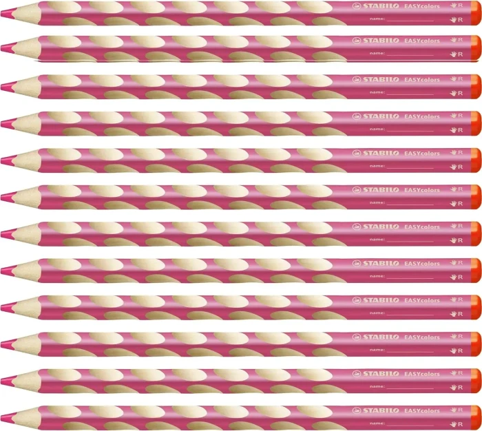 STABILO EASYcolors Buntstift rosa, Rechtshänder, 12er-Pack