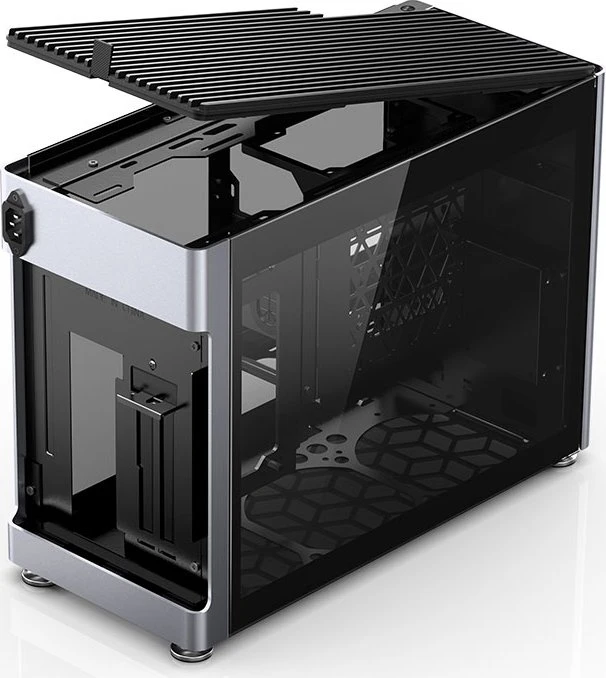 Jonsbo Jonsplus i100 Pro, silber, Glasfenster, Mini-ITX