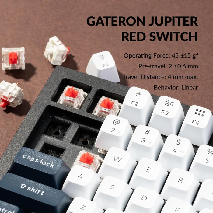 Keychron Q3 Max, Carbon Black, TKL, LEDs RGB, hot-swap, Gateron Jupiter RED, USB/Bluetooth, US