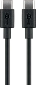 Wentronic Goobay USB-C Lade- und Synchronisationskabel 0.5m schwarz