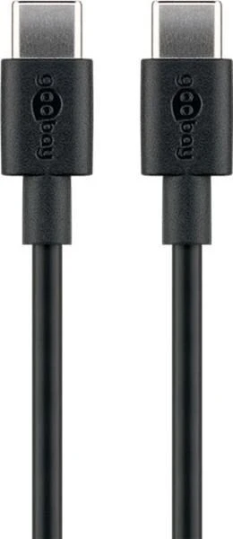 Wentronic Goobay USB-C Lade- und Synchronisationskabel 0.5m schwarz