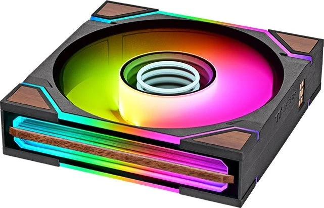 Thermaltake SWAFAN 120 EX INFINITY ARGB Sync Wood Edition, braun, 124mm, 3er-Pack