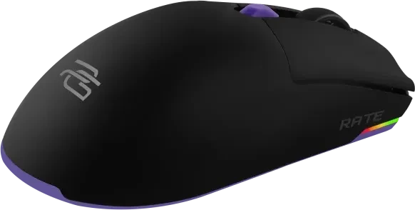 Proove Rate Special Edition Wireless Gaming Mouse, schwarz/violett, USB/Bluetooth