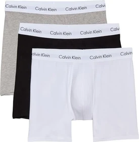 Calvin Klein Cotton Stretch 3er Boxer Briefs black/white/grey heather (Herren)