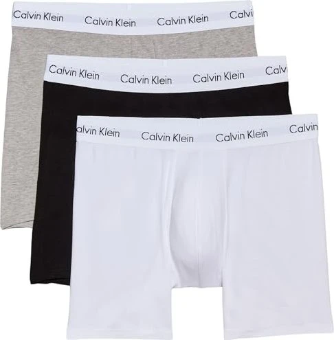 Calvin Klein Cotton Stretch 3er Boxer Briefs black/white/grey heather (Herren)