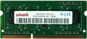 takeMS SO-DIMM 1GB, DDR3-1333, CL9