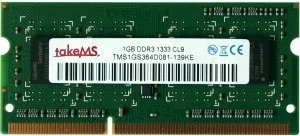 takeMS SO-DIMM 1GB, DDR3-1333, CL9