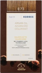 Korres Argan Oil Permanent Hair Colorant Haarfarbe 8.73 golden caramel