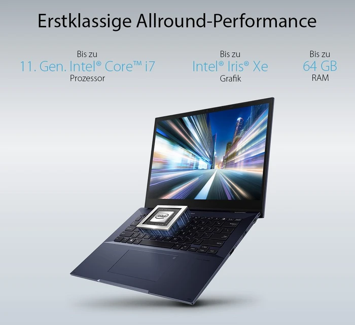 ASUS ExpertBook B7 Flip B7402FBA-L90878X, Star Black, Core i5-1240P, 16GB RAM, 512GB SSD, DE