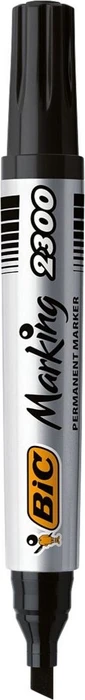 BIC Marking 2300 ECOlutions Permanentmarker Keilspitze 3.7-5.5mm schwarz, 24er-Pack, Box