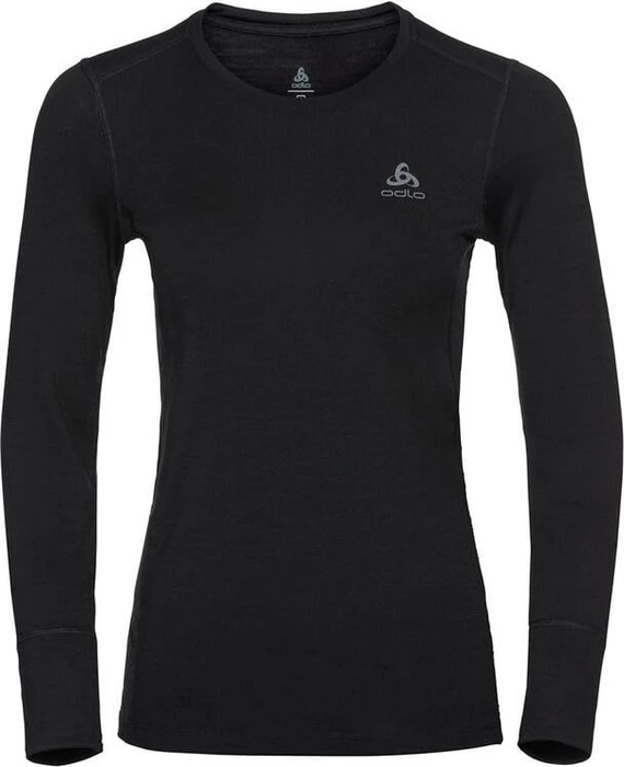 Odlo Natural 100% Merino Warm Funktionsshirt langarm schwarz (Damen)