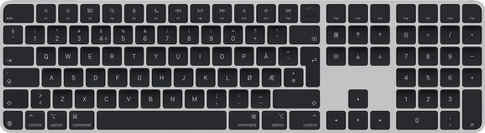Apple Magic Keyboard mit Touch ID und Ziffernblock für Mac mit Apple Chip (USB-C), schwarz/silber, USB/Bluetooth, NO