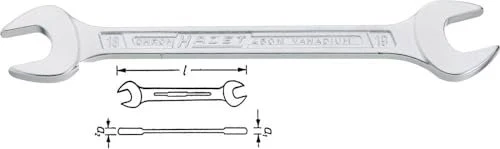 Hazet 450N-24X27 Doppelmaulschlüssel, 24/27x269mm