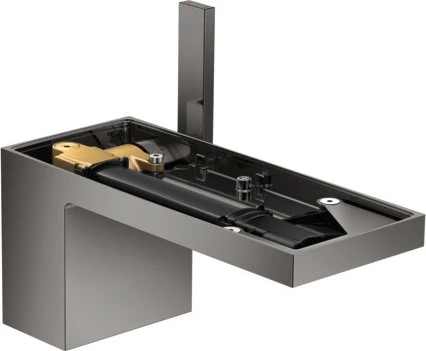 Hansgrohe Axor MyEdition Waschbeckenarmatur 70 mit Push-Open Ablaufgarnitur ohne Platte polished black chrome