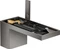 Hansgrohe Axor MyEdition Waschbeckenarmatur 70 mit Push-Open Ablaufgarnitur ohne Platte polished black chrome Vorschaubild