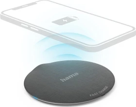 Hama Wireless Charger QI-FC10 Metal 10W kabelloses Smartphone-Ladepad schwarz