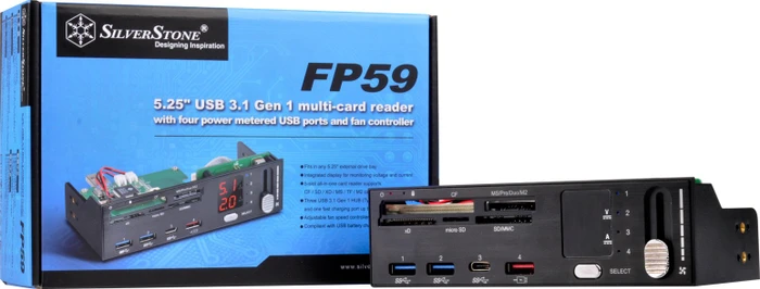 SilverStone FP59 Multi-Slot-Cardreader, USB-A 3.0 [Stecker]