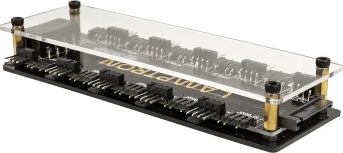 Lamptron SP901, Licht- und Lüfterverteiler, schwarz, 10-fach