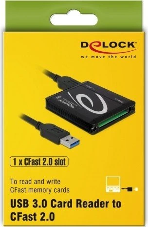 DeLOCK CFast Single-Slot-Cardreader, USB 3.0 Micro-B [Buchse]