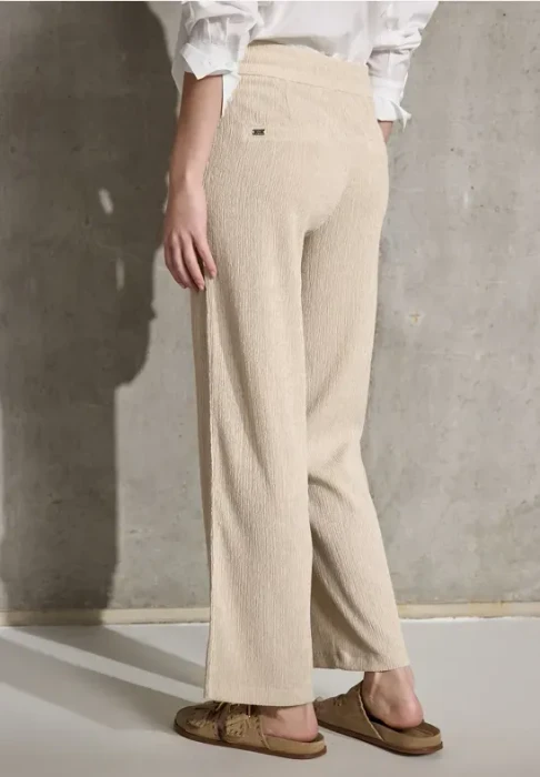 Street One Straight Leg Struktur Hose moonstone sand (Damen)