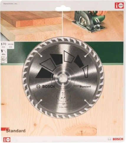 Bosch DIY Standard Kreissägeblatt 40Z, 170x2.2x20mm, 1 Stück