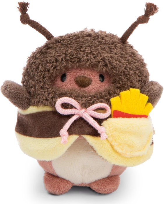 Nici MyMochi Kuscheltier Bär Nomo mit Pommes und Bienenkostüm in Geschenkbox 8cm
