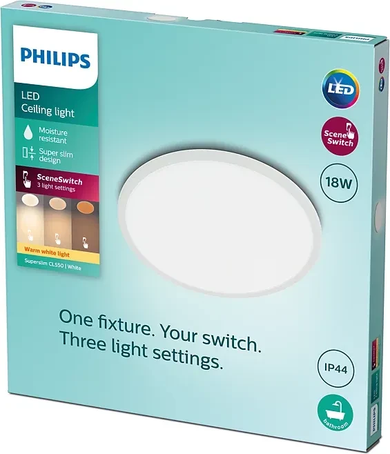 Philips Super Slim LED-Panel rund 18W weiß