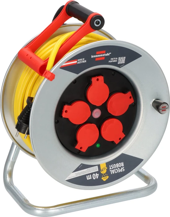 Brennenstuhl Professional SK320 Kabeltrommel, Schuko auf 5x Schuko, 40m, IP44, AT-N07V3V3-F 3G2,5