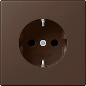 Jung SCHUKO-Steckdose, 16 A 250 V ~, Schraubklemmen, Duroplast lackiert, Serie LS, terre d'ombre brûlée 31