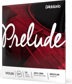 D'Addario Prelude Violin String Set, 1/8 Scale, Medium Tension