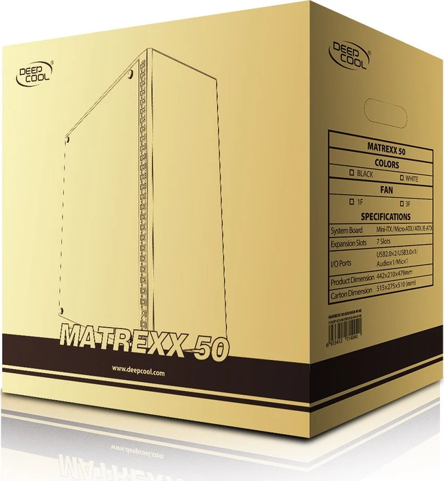 DeepCool Matrexx 50 ADD-RGB 4F, Glasfenster