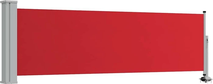 vidaXL Ausziehbare Seitenmarkise 300x80cm rot
