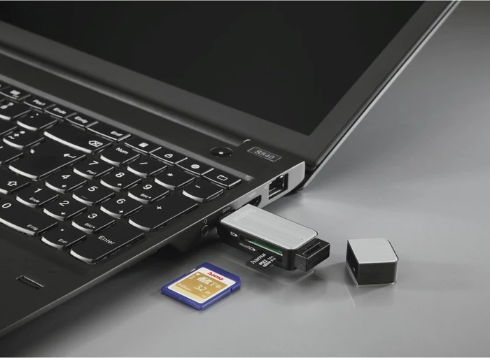 Hama Dual-Slot-Cardreader silber, USB-A 3.0 [Stecker]