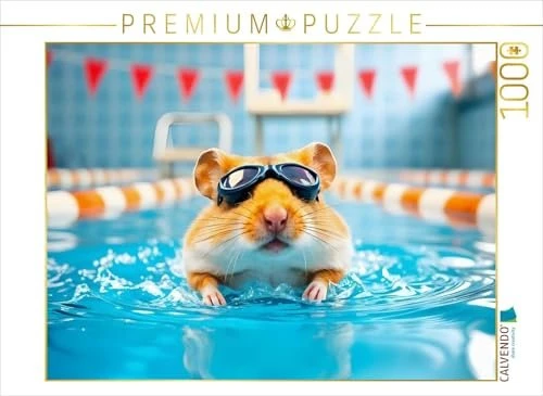 Calvendo Schwimm-Hamster - tierischer Puzzlespaß mit KI-Zauber