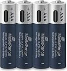MediaRange Rechargeable USB-C Micro AAA Li-Ion 500mAh, 4er-Pack