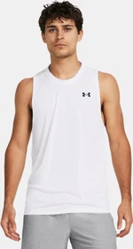 Under Armour Tech Funktionsshirt ärmellos weiß/schwarz (Herren)